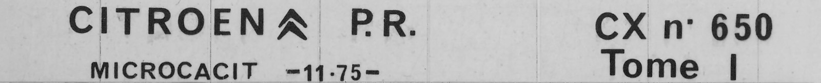 650 Catalogue pièces rechange Citroën CX 08/74